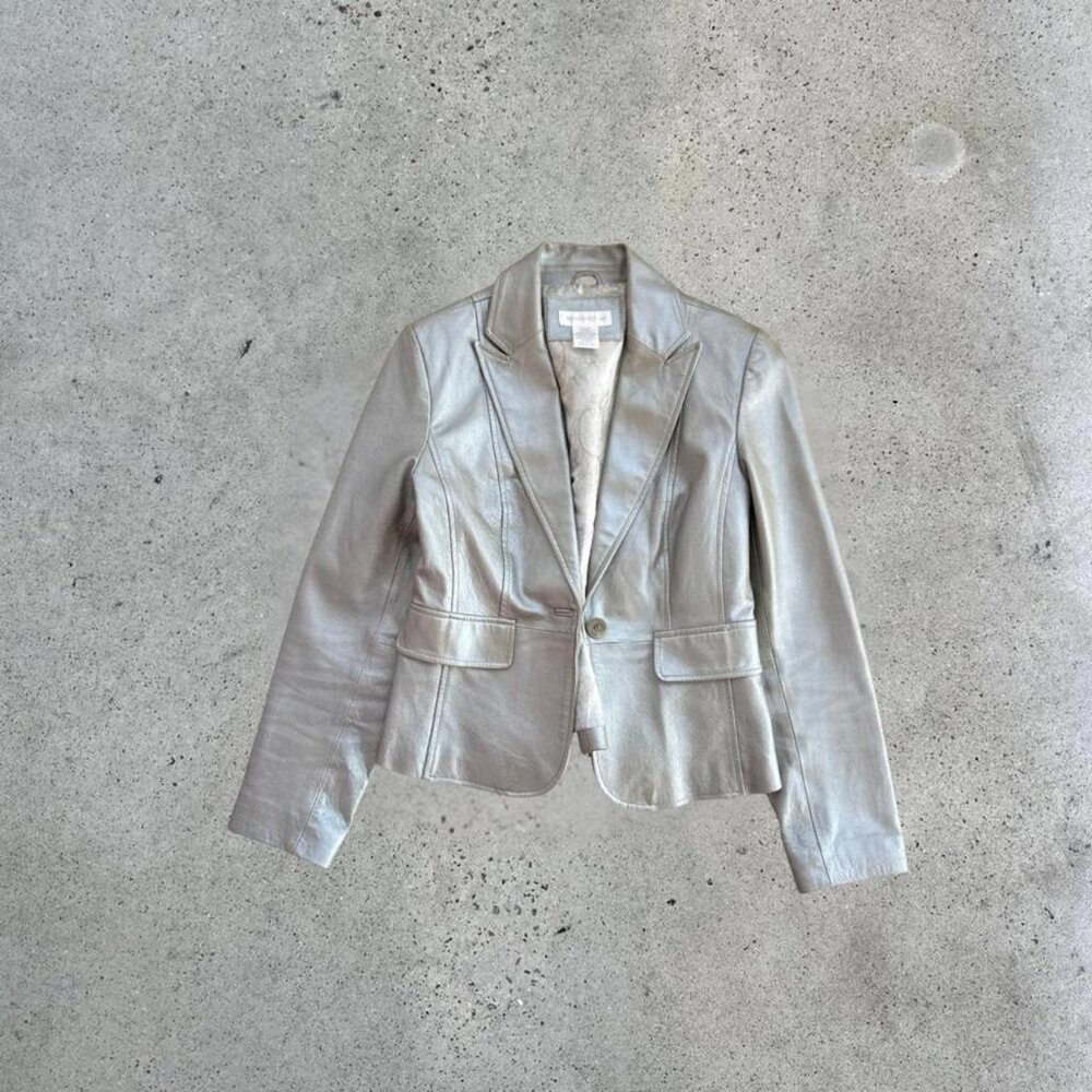 Vintage metallic leather jacket